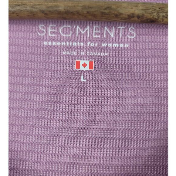 Seg'Ments Tencel Light Lavender Athletic Laying Long Sleeve Top L NWT - Picture 3 of 6